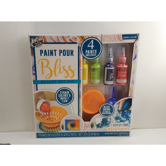 Anker Art Paint Pour bliss Delux art Kit Blast color & Wach it Flow made in... - Picture 1 of 7